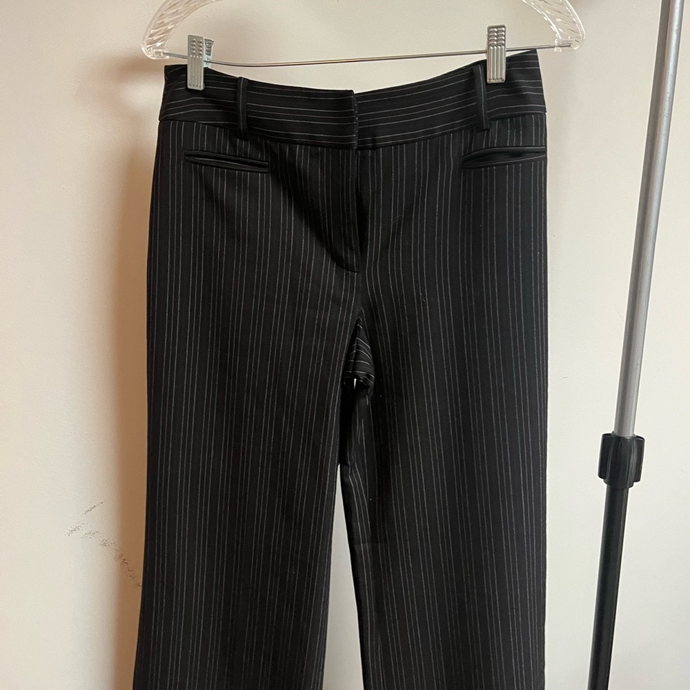 Black/Pink/White Pinstripe Pants - Wide Leg - Ann Taylor LOFT - Size 6